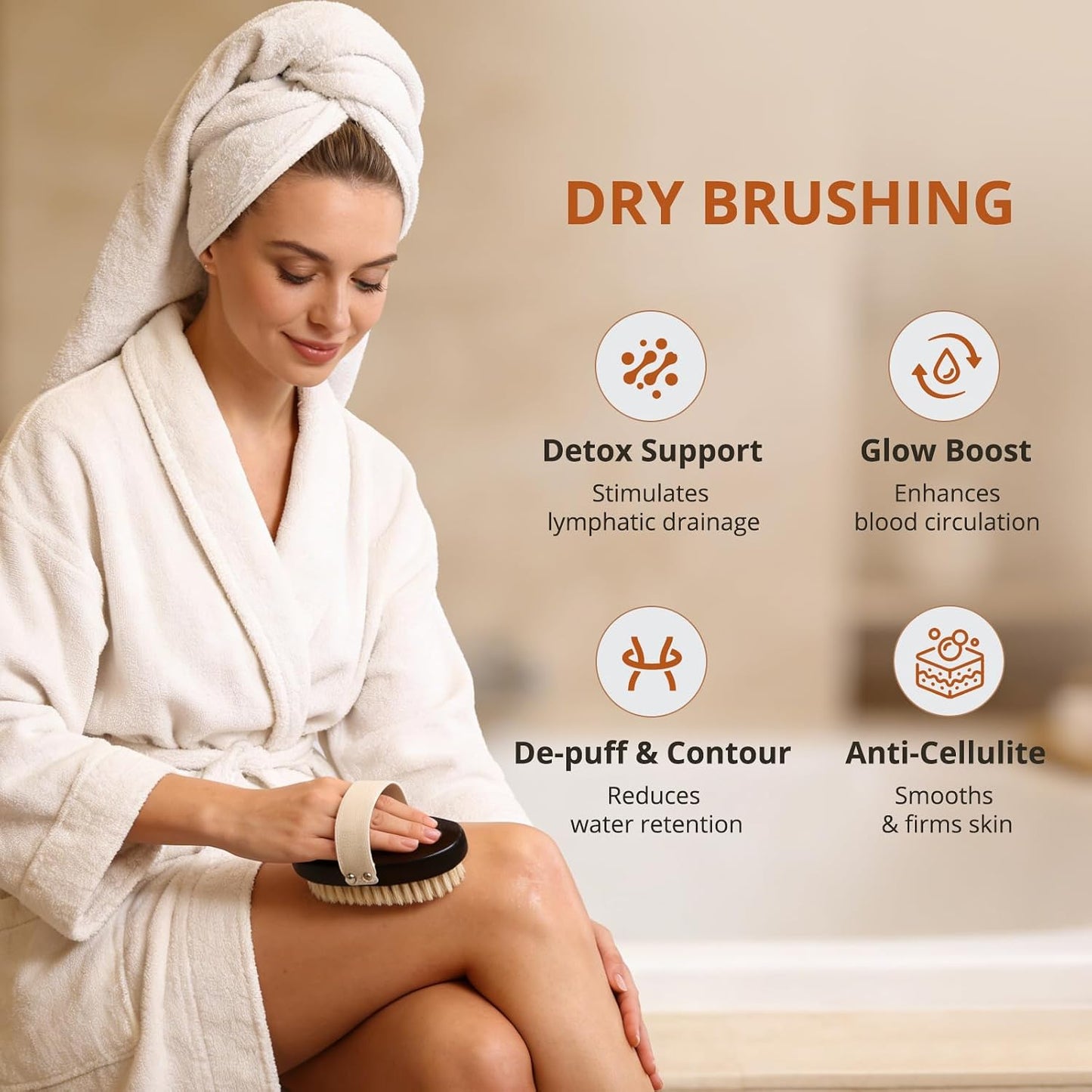 Back Scrubber for Shower, 15.7" Loofah with Handle, Back Shower Brush with Bristles and Loofah, Dry Brushing Body Brush for Cleanse Back and Hard to Reach Areas with Curved Long Handle