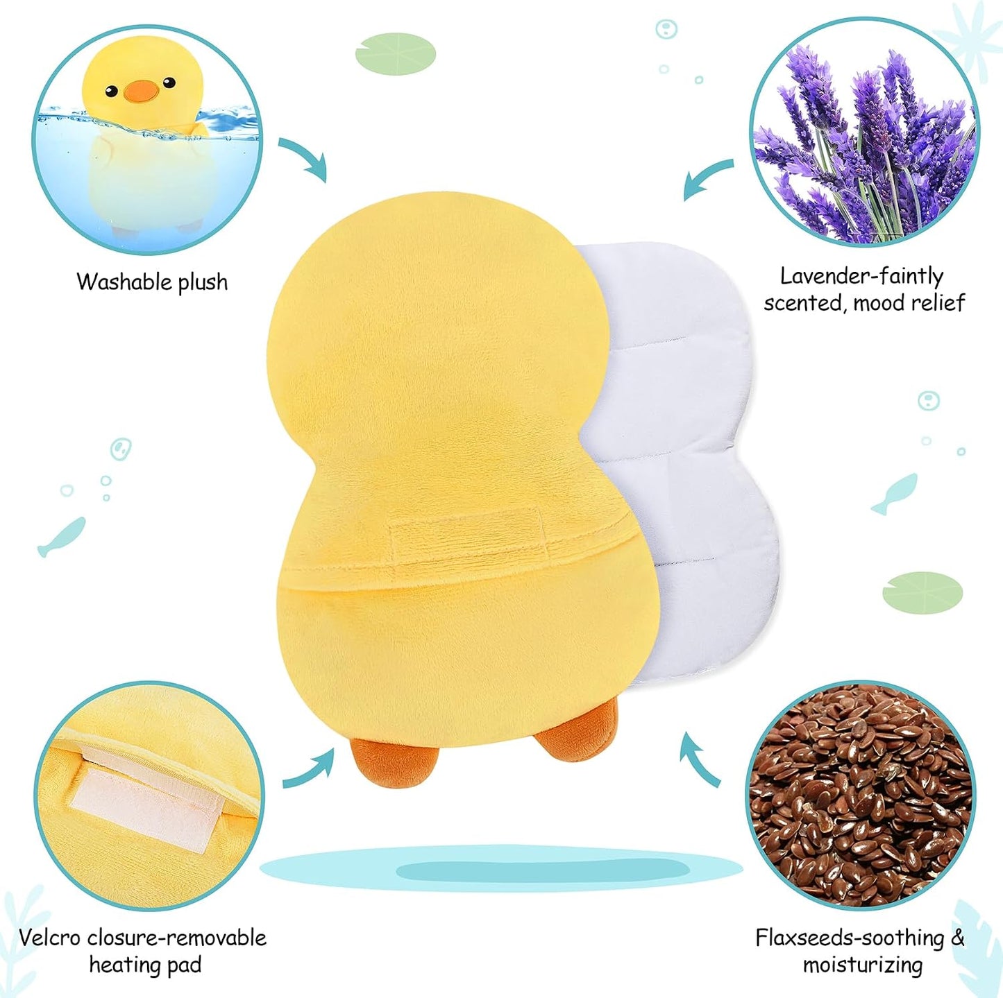 Microwave Heating Pad for Period Cramps,Otter Microwavable Heating Pad for Shoulder Neck Back Knee Pain Relief with Lavender Scented,Cute Otter Plush Toys Heat Pack for Women Kids Birthday