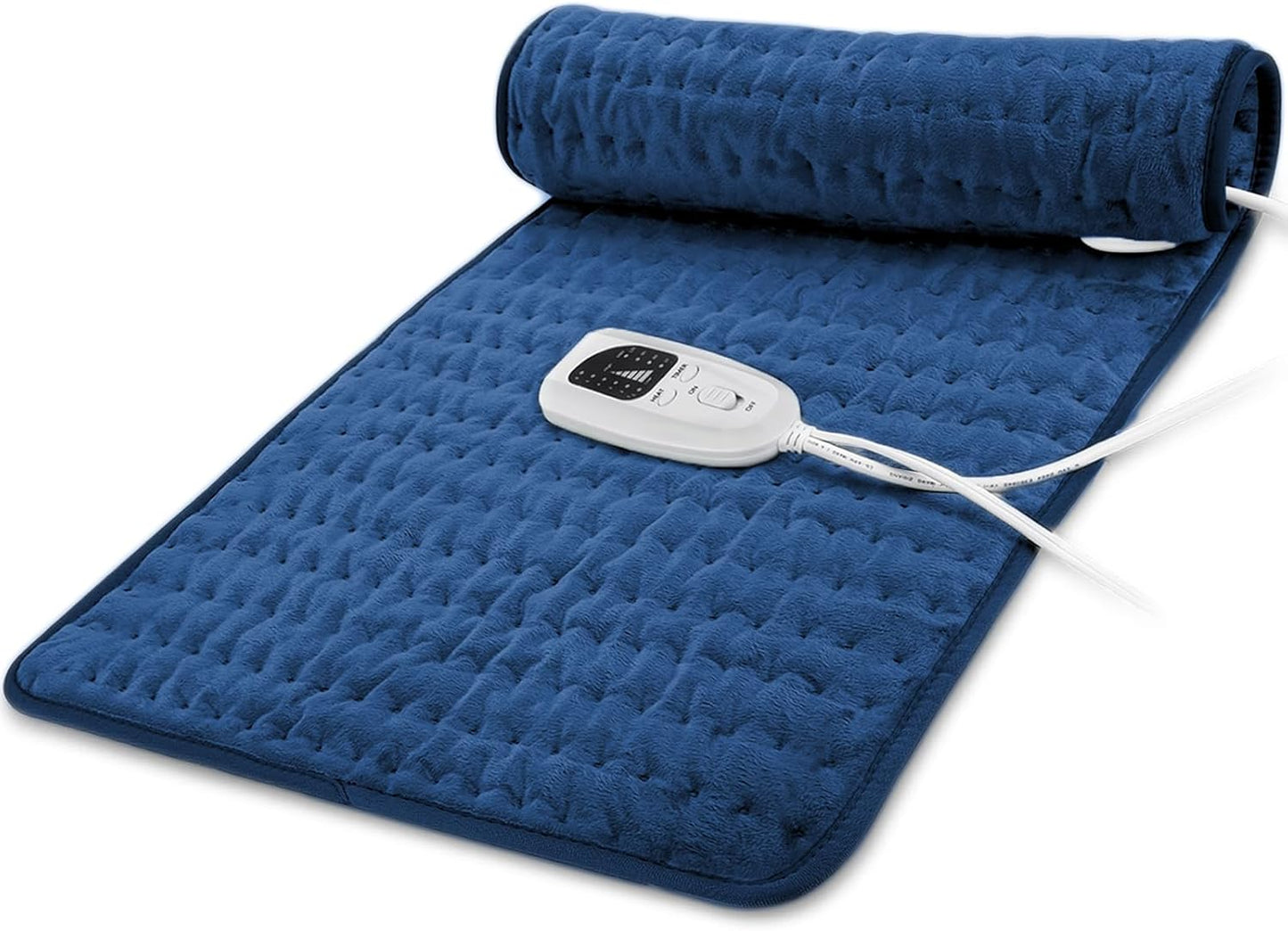 Electric Heating pad with 6 Heat Settings, Auto Shut Off, Dry Electric Heating for Back Neck Knee Arms Legs Shoulder Heat Pads for Christmas Birthday Father Mother's Day (24"X12", Gray Green)