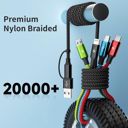 4 in 1 Multi Charging Cable, 5FT Charging Cords for Multiple Devices