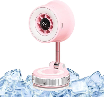 Portable Fan for Travel 199 Wind Speeds 360 Degree Adjustable Suction Cup