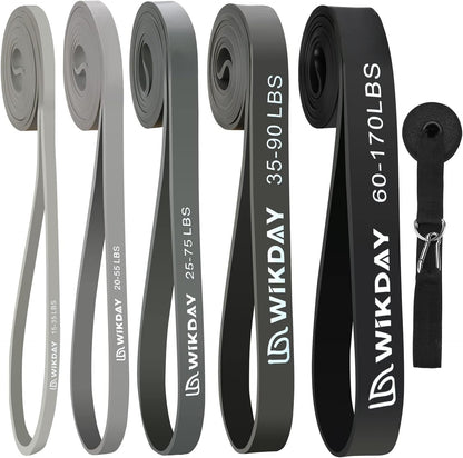 WIKDAY Resistance Bands for Working Out, Exercise Bands, Workout Bands, Pull Up Assistance Bands for Body Stretching Training Physical Therapy Muscle Training for Men & Women
