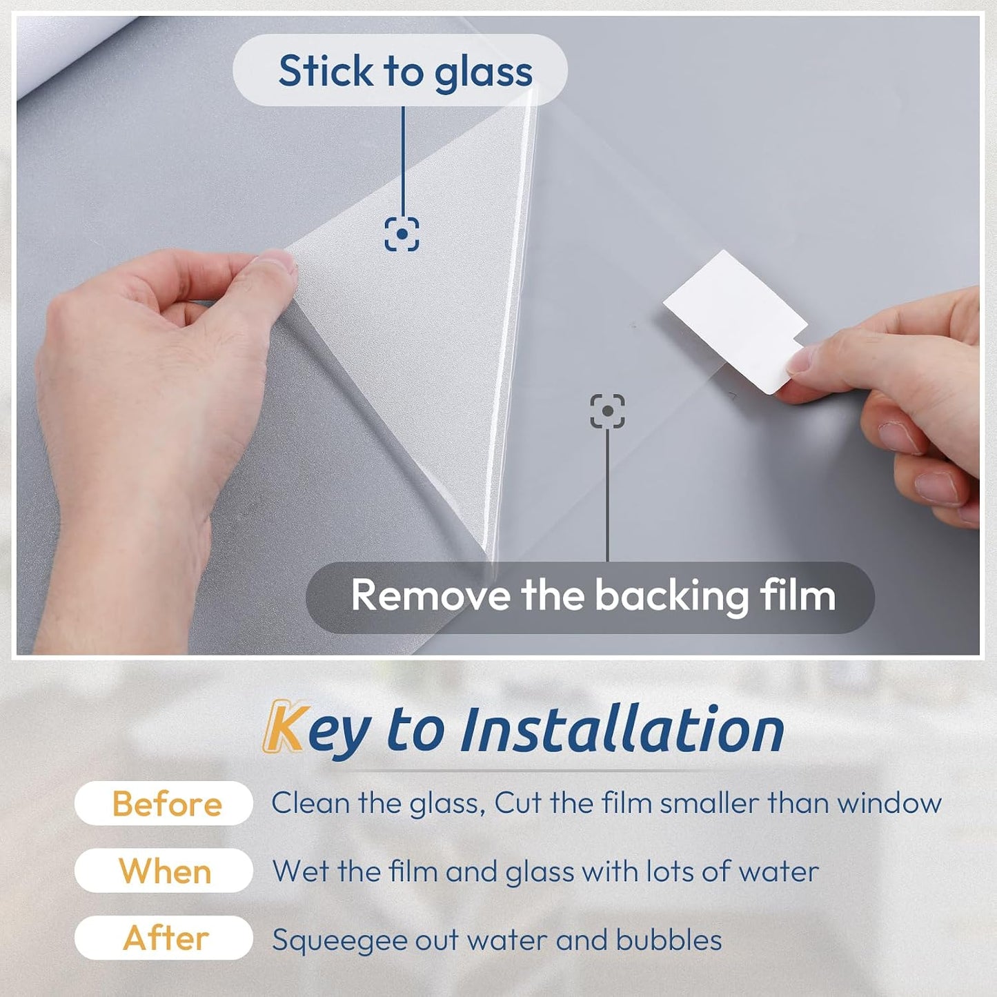 rabbitgoo Blackout Window Film Room Darkening Light Blocking 17.5" x 78.7" | Removable Static Cling without Glue, Tint & Privacy Film for Window Inside, Day & Night Sleep for Home Garage Bedroom House
