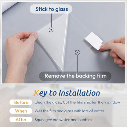 rabbitgoo Blackout Window Film Room Darkening Light Blocking 17.5" x 78.7" | Removable Static Cling without Glue, Tint & Privacy Film for Window Inside, Day & Night Sleep for Home Garage Bedroom House