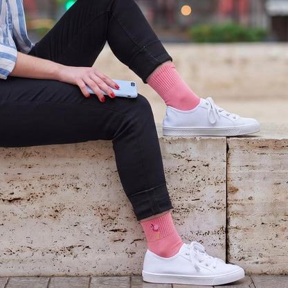 Eurzom 10 Pairs Socks Womens Crew Elastic Ankle Length Cotton Socks Aesthetic Cute Lightweight Low Cut Gifts for Women - Colors B