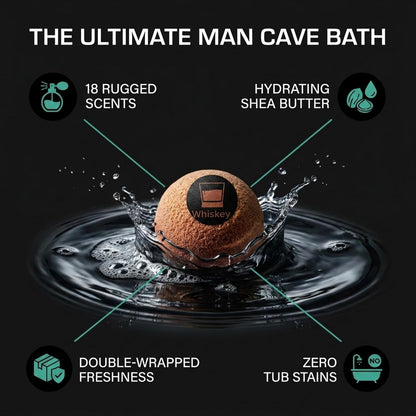 Bath Bombs for Men - Gift Set of 18 Square Shaped Handmade Natural Bath Bombs of 2.5 oz w/Essential Oils, Unique Manly Scents, for Boyfriend, Husband, Father - 18 Pack Square