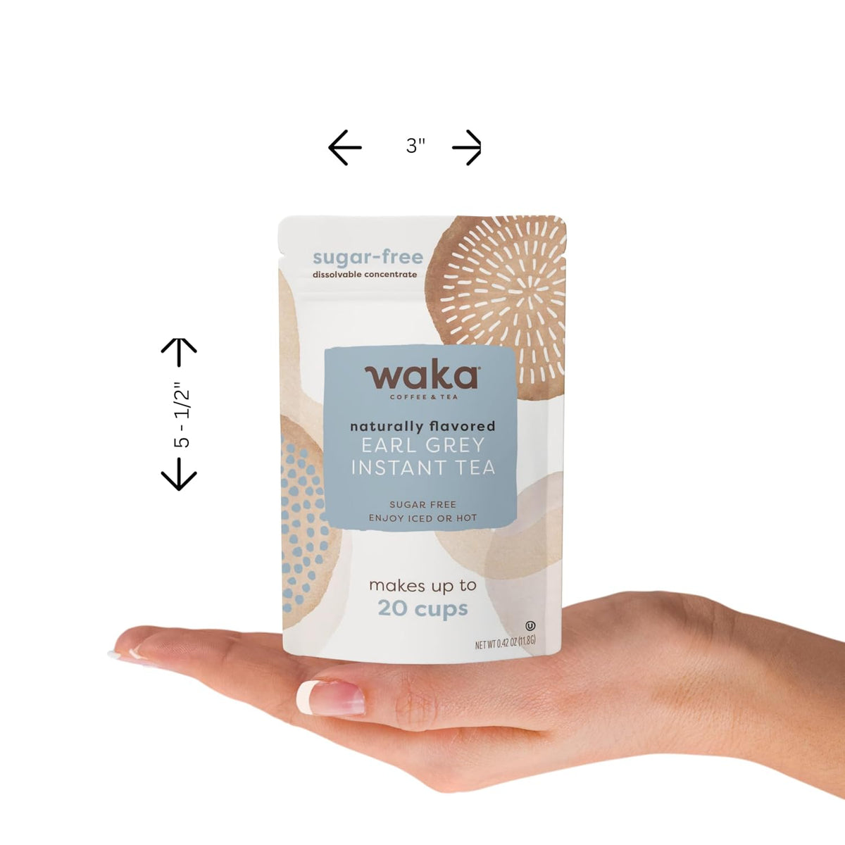 Waka Instant Earl Grey Black Tea for London Fog, 0.45 oz Travel Pack