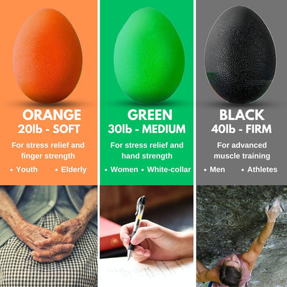The Friendly Swede Stress Balls for Adults, Different Resistance Levels