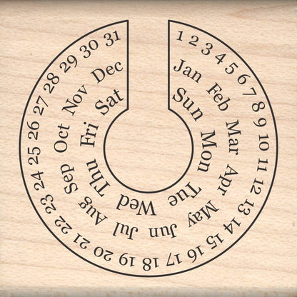 Stamps by Impression Journal, Habit Tracker, Calendar Rubber Stamp 2.25" x 2.75" 6 Row ST 1298