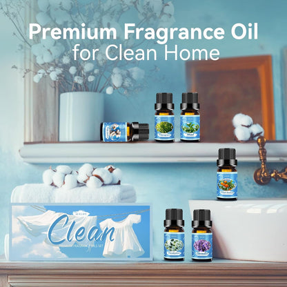 Men Essential Oils Set for Diffuser for Home, 6x10ml Masculine Fragrance Oils for Candle Making, Scented Oil Gift Set for Men, Mahogany, Sandalwood, Cologne, Smoke Vanilla, Leather