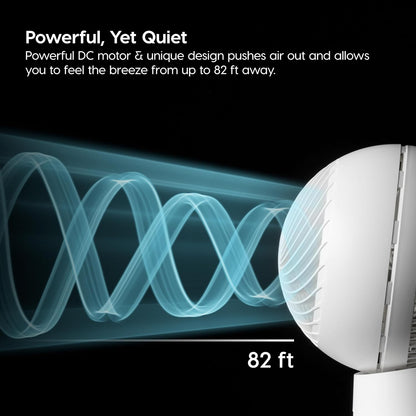 IRIS USA WOOZOO Air Circulator Fan with Remote, Oscillating, 5 Speeds, 82ft Max Air Distance, 90° Adjustable Tilt, 30db Quiet Motor, Small Fan for Bedroom, Office, Dorm, White