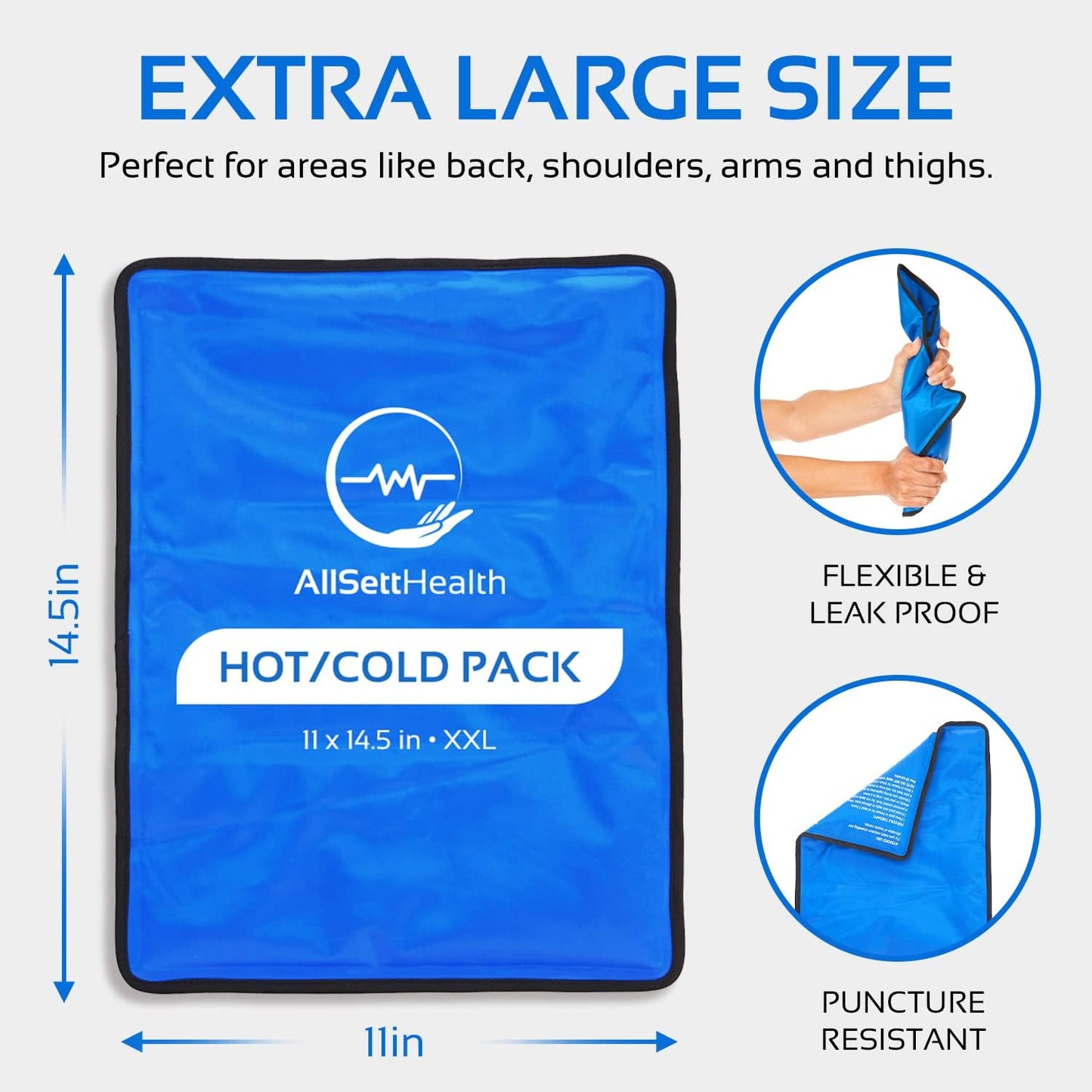 Reusable Hot and Cold Gel Ice Packs for Injuries - Gel Cold Packs for Injuries - Multiple Shapes and Sizes 7 Variety Pack