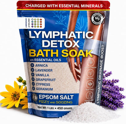 Bruizex Arnica Montana Bath Salts, Epsom Salt Bath Soak with Magnesium, 1lb