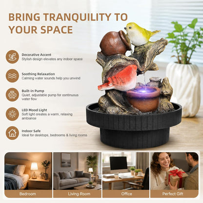 Ferrisland Resin LED Indoor Water Fountains
