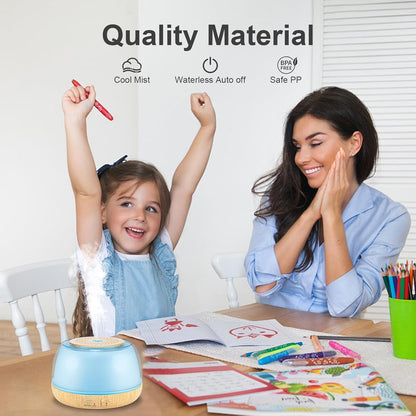 300ML Essential Oil Diffuser, Remote Control Ultrasonic Aromatherapy Oil Diffusers Cool Mist Humidifier, Waterless Auto-Off and 7 LED Light Colors for Bedroom, Yoga, SPA, Baby