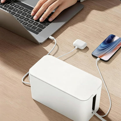 Cord Organizer Box Cable Management Hide Power Strips & Cords