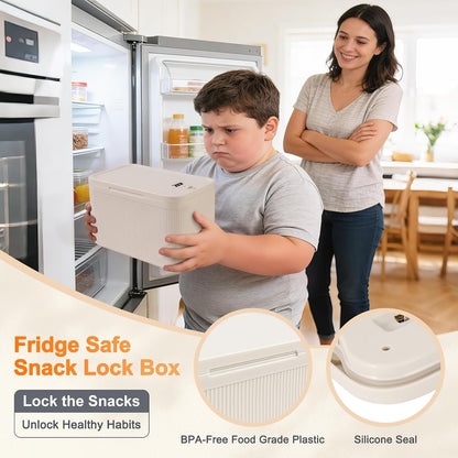 Lockable Storage Box, Small Lock Box with Combination Code for Phone/Medicine Safe/Food Home/Refrigerator/Office/Personal Items/Travel/Gift,9.25 x 5.04 x 3.62’’