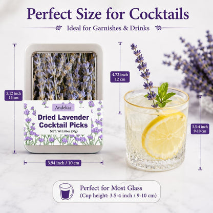 110+ Edible Dried Lavender Sprigs for Cake Decorating & Cocktail Garnish