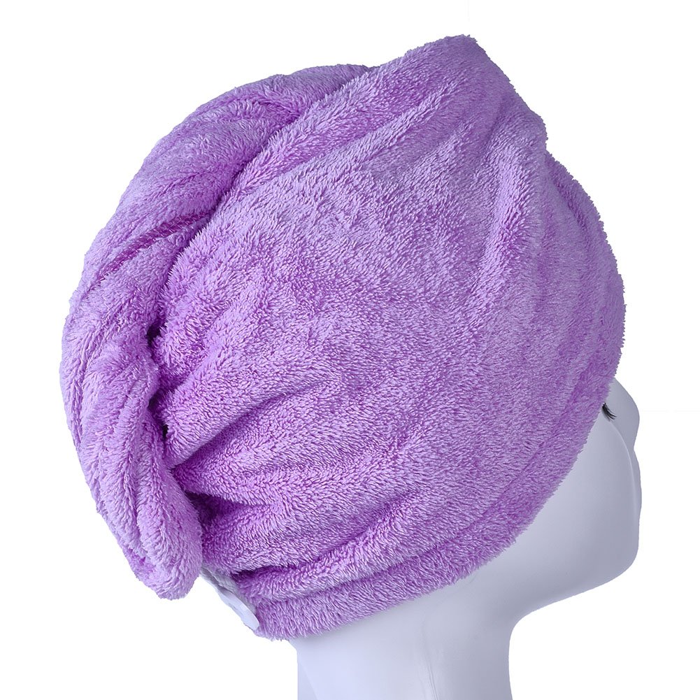 YYXR Microfiber Hair Drying Towel Ultra Absorbent Twist Hair Turban Drying Cap Hair Wrap (Rose)