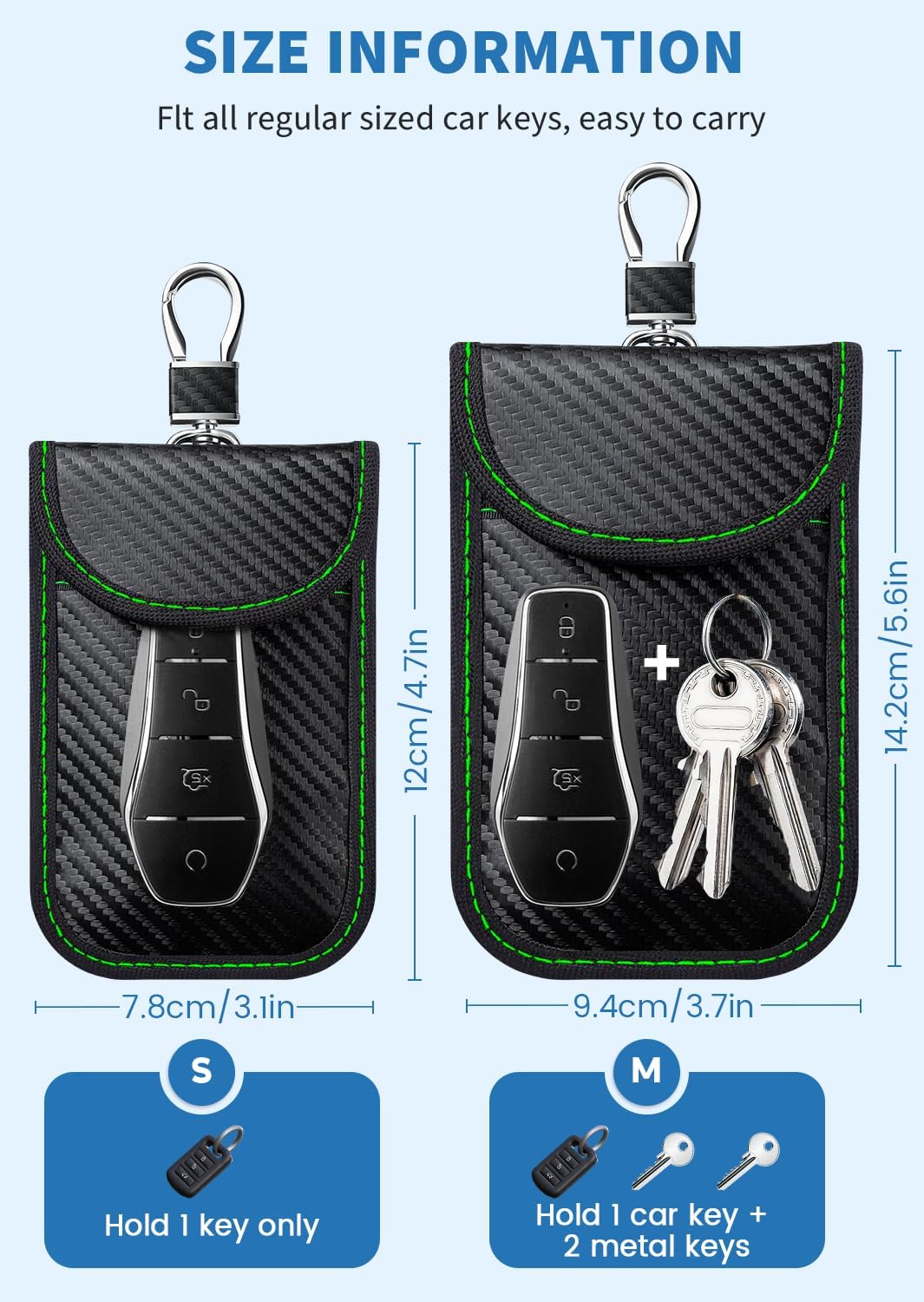 Faraday Bags for Phones, 2 Pack Signal Blocking Pouch