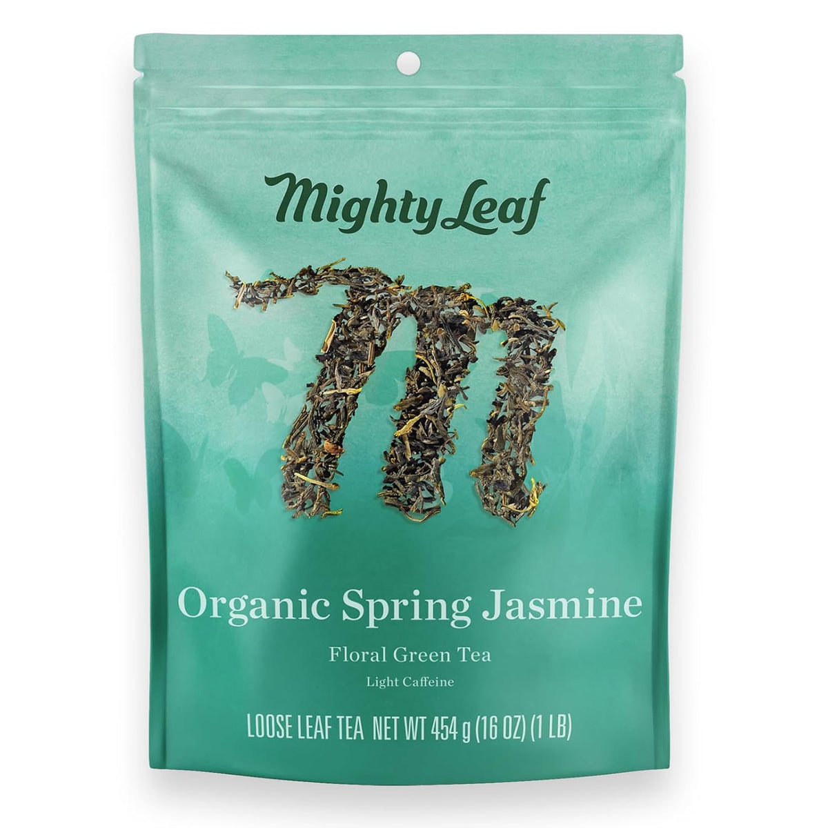Mighty Leaf Organic Spring Jasmine Green Tea - 1 lb Bulk Loose Leaf Bag