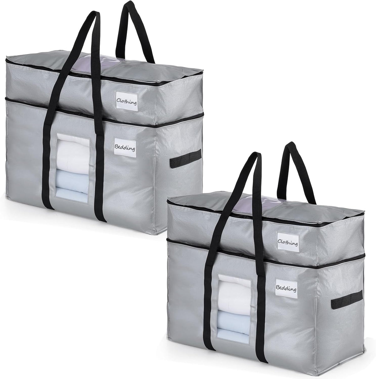 TAILI Blue Extra Large Moving Bags,Storage Bags with Visible Window