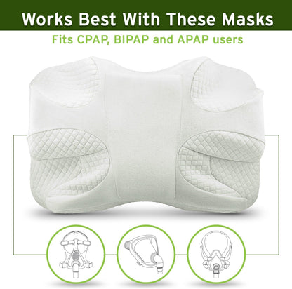 EnduriMed CPAP Pillow for Side Sleeping - Adjustable Memory Foam CPAP Pillows for Side & Back Sleepers - Eligible for Better Sleep with CPAP Machine