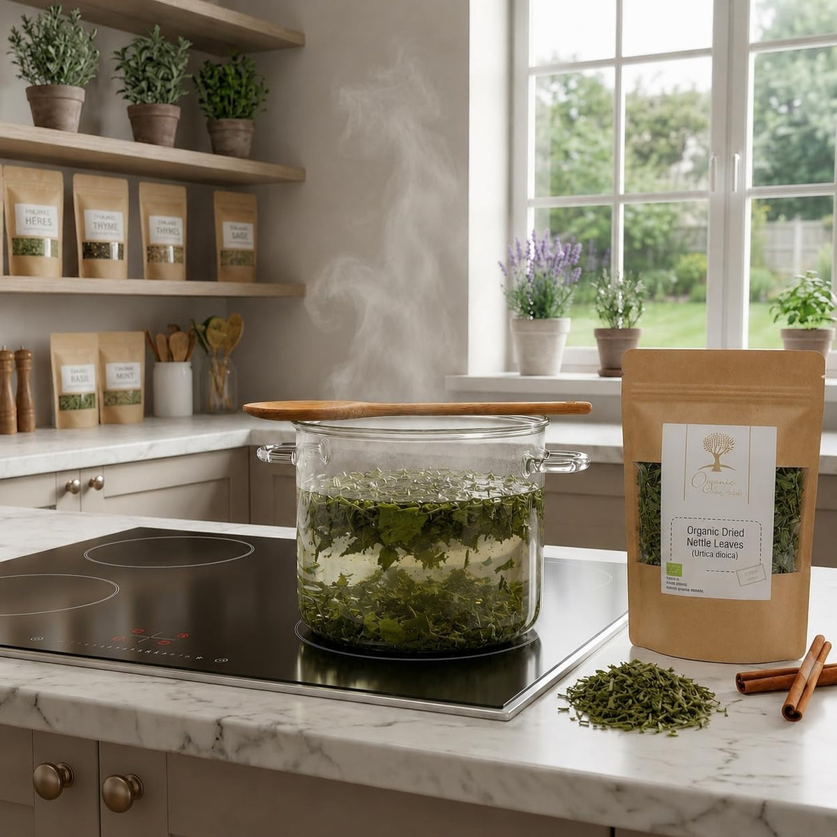 Organic Bio Herbs-Dried Nettle Leaf/Leaves - All-Natural, Premium, and Sustainable for Herbal Tea, Remedies, Crafts, and Eco-Friendly Uses(Urtica Dioica) 2 Oz.