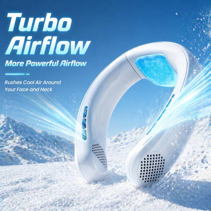 Neck Air Conditioner with Semiconductor Cooling Plate, 7000mAh Rechargeable Wearable Neck Fan with 3 Speeds, 0.79 lb Lightweight Hands-Free Portable Cooler for Hot Flashes, Office, Travel & Outdoor