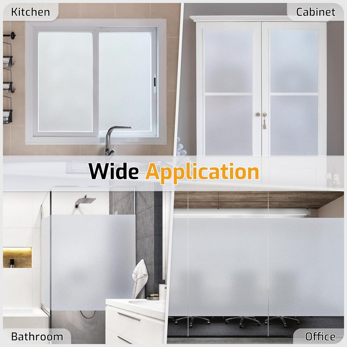LUTE Blackout Window Film Removable Window Tint for Home Privacy Black 17.5" x 78.7", Static Cling for Inside Dark Sunlight Blockers Darkening Light Blocking for Bedroom Home Theater Garage