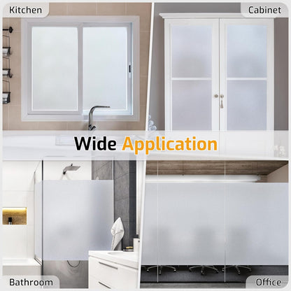LUTE Blackout Window Film Removable Window Tint for Home Privacy Black 17.5" x 78.7", Static Cling for Inside Dark Sunlight Blockers Darkening Light Blocking for Bedroom Home Theater Garage