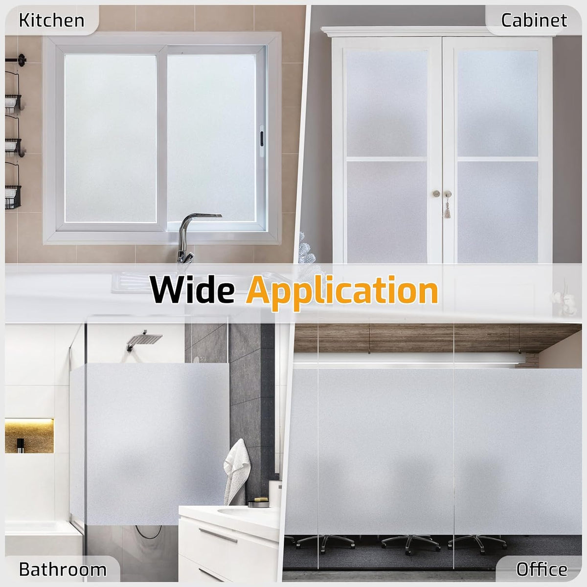 LUTE Blackout Window Film, Window Tint for Home Privacy, 17.5" x 78.7"