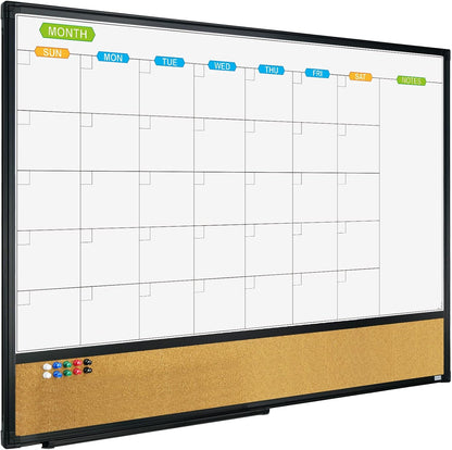 JILoffice Magnetic Dry Erase Calendar Whiteboard, 24" x 18" Monthly Board