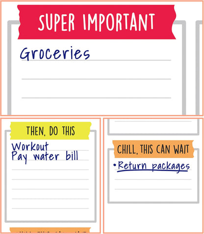 Carson Dellosa Aim High To Do List Notepad―5.75" x 6.25" Paper Stationery, Daily Checklist, Goals, Reminders, Notes, Motivational Organizer (50 sheets)