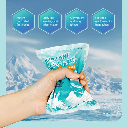 General Medi Instant Ice Cold Pack (4”x 5.5”) – 8 Packs Disposable Cold Therapy Ice Packs for Pain Relief, Swelling, Inflammation, Sprains, Toothache – for Athletes & Outdoor Activities