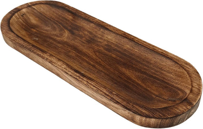 VANIYA CRAFTS® Wooden Handmade Tree of Life Design Boat Shape Incense Holder Stand Insence Tray for Home Decor Restaurant (11X4, Natural Black)