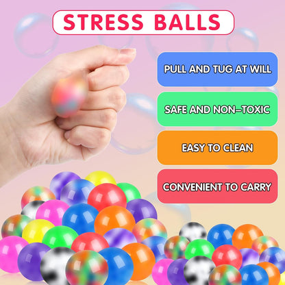 VISCOO 24 Pack Stress Balls for Adults, Squeeze Balls for Anxiety Relief, Soft Palm-Sized Pressure Balls, Durable Relaxation Set
