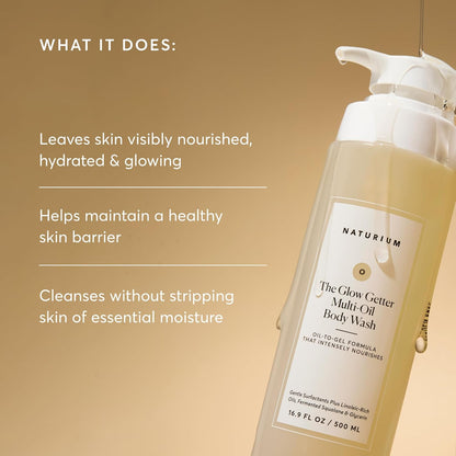 Naturium The Smoother Glycolic Acid Exfoliating Body Wash, Soft & Smoothing Cleanser, 16.9 oz