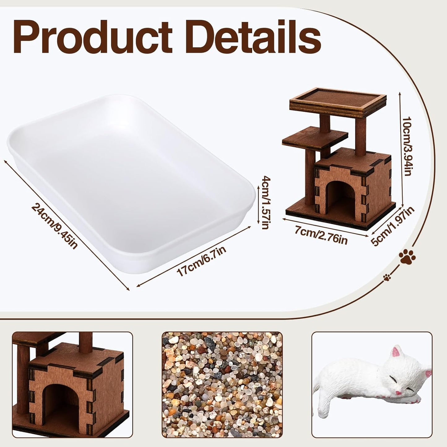 CypherX Cat Zen Garden for Desk, Mini Zen Garden Kit with Sand Tray, Cute Desk Decor for Office Cubicle, Relaxing Sand Tray Therapy Kit for Cat Lovers