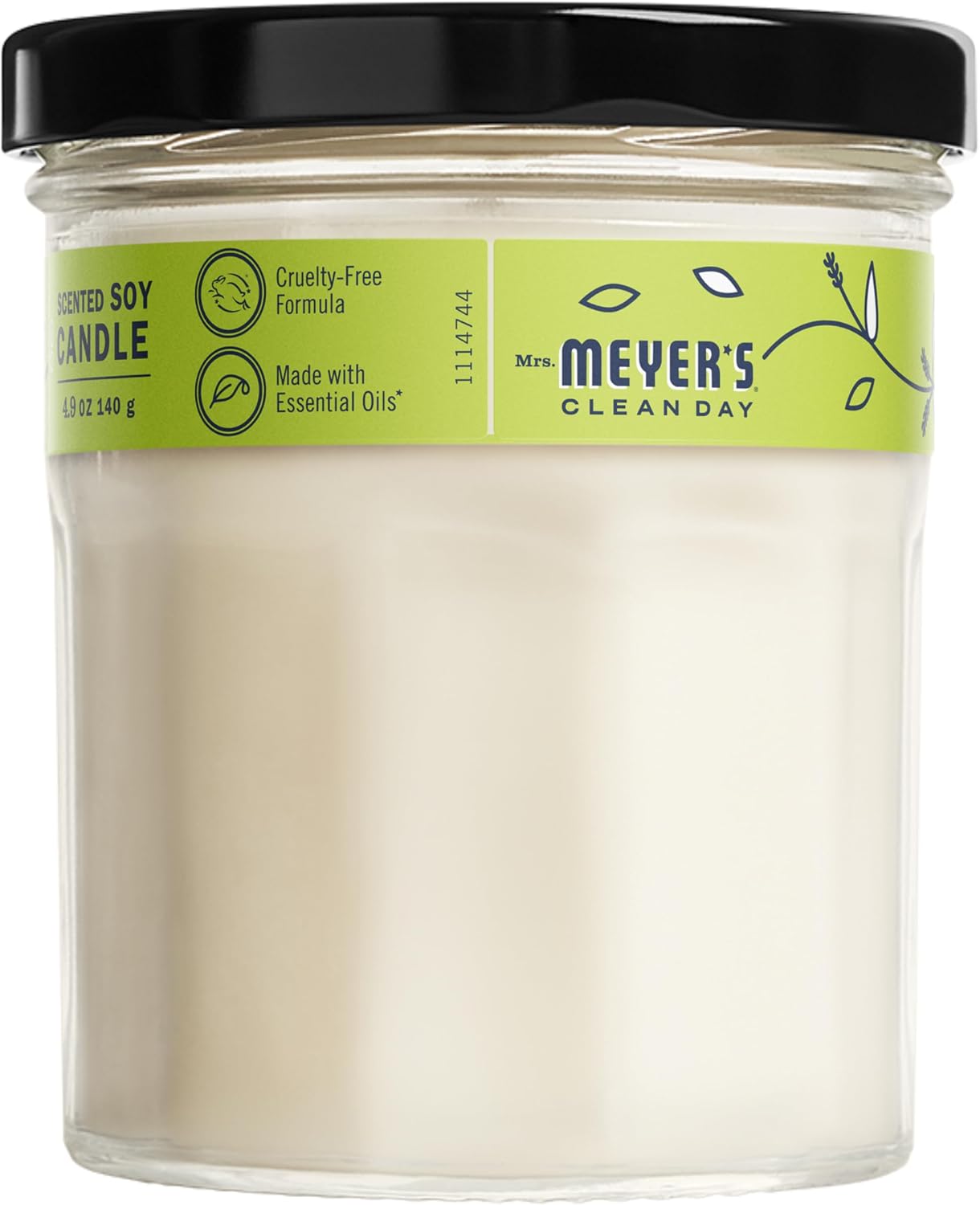 MRS. MEYER'S CLEAN DAY Lavender Soy Candle, Garden-Inspired Aromatherapy Homekeeping, 35 Hour Burn Time, Made with Essential Oils, 7.2 oz Large Glass Jar Candles (Pack of 2)