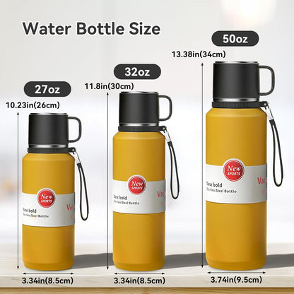 Stainless Steel Insulated Tea Infuser Bottle, Vacuum Insulated Water Bottle, Tea Tumbler with Separate Tea Compartment, 24-Hrs Insulation Commute Travel (White,32oz/1000ml)