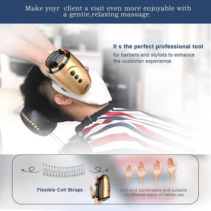 WMARK Barber Massager/Cordless Handheld Massager, Charge Neck/Legs/Hand/Face Massager, 2 Massage Nodes 2600AMH，Golden