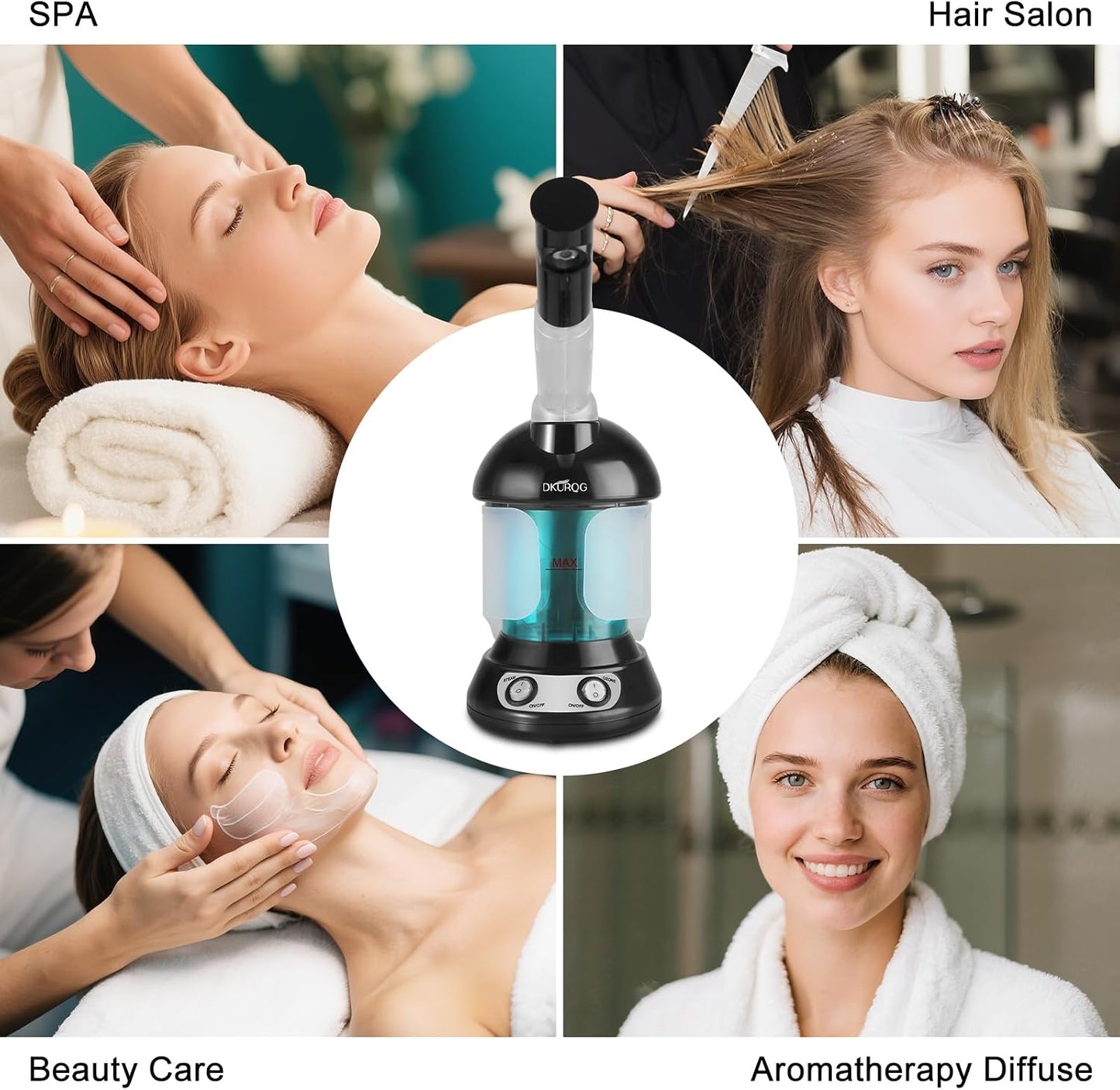 Facial Steamer, Nano Ionic Face Steamer for Facial Deep Cleaning Portable Ozone Steamer with Extendable 360° Rotating Arm, Humidifier for Home Salon Spa or Personal Care (Blue)