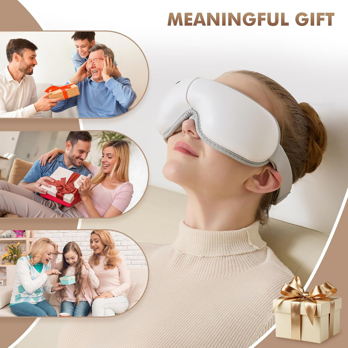 LAOBEN Eye Massager with Heat for Migraine Relief, Dry Eye and Better Sleep