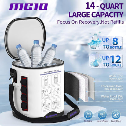 Cold Therapy Machine for Shoulder with Programmable Timer, Portable Ice Machine for Shoulder After Surgery, Lightweight Replacement Recovery System, Cryotherapy Pain Relief w/Compression Pad