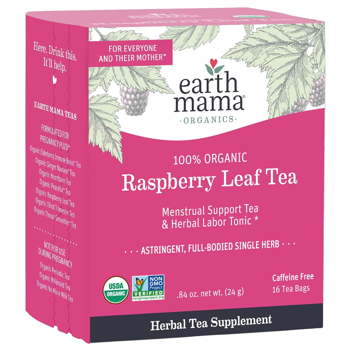 Earth Mama - Organic Raspberry Leaf Tea - 48 Teabags