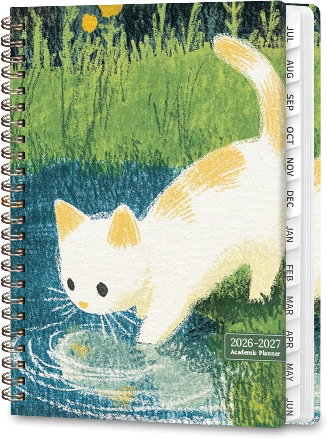 Planner 2026-2027, Weekly and Monthly Calendar Planner, JUL 2026 - JUN 2027 | A5(6.3'' x 8.5''), Hardcover, Agenda Book, Sprial Bound, Inner Pocket, Office and School Use