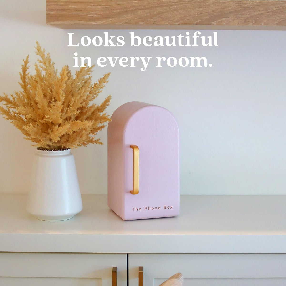 Papaya The Phone Box, Cell Phone Box for Family Time, Premium Bamboo Wood