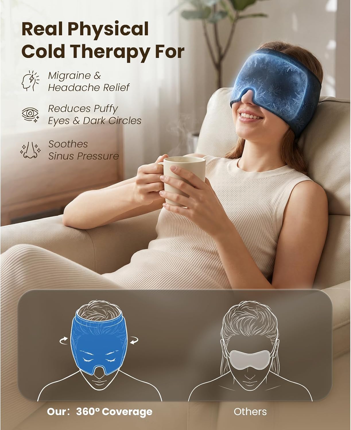BOB AND BRAD Eye Massager with Heat and Cooling, FSA Eligible HSA Birthday Gifts for Women Men, EyeOasis 3 Elite Eye Massager for Migraine, Heated Eye Mask for Dry Eye Head Tension and Stress Relief
