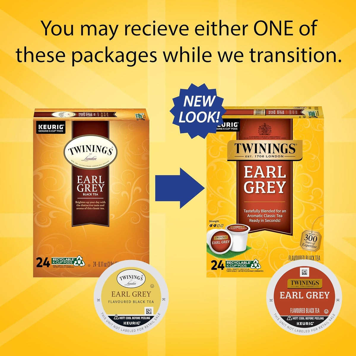 Twinings Earl Grey Tea Keurig K-Cups, 96 Count